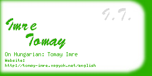 imre tomay business card